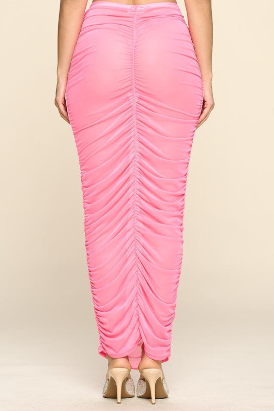 Ruched Pink skirt - ggfiona