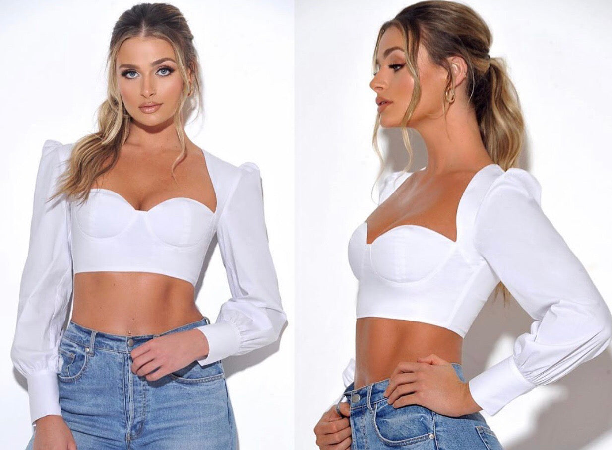 Fiona Corseted Cropped Top