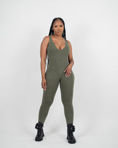 MINERAL WASHED SLEEVELESS JUMPSUIT - ggfiona