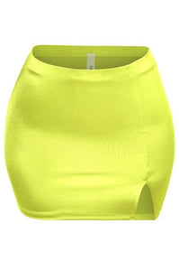 Copy of Green Satin mini skirt - ggfiona