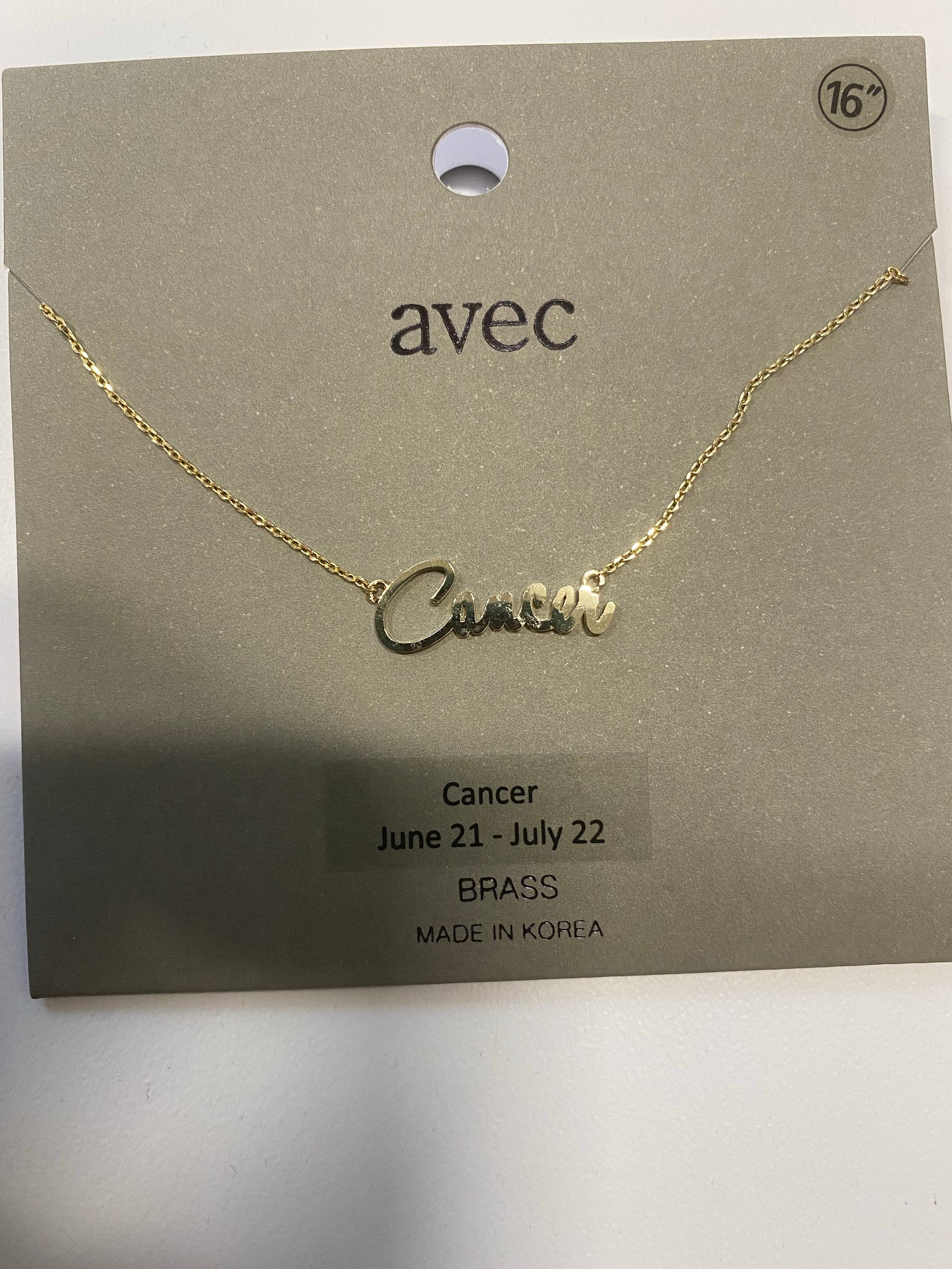 Cancer plate necklace - ggfiona