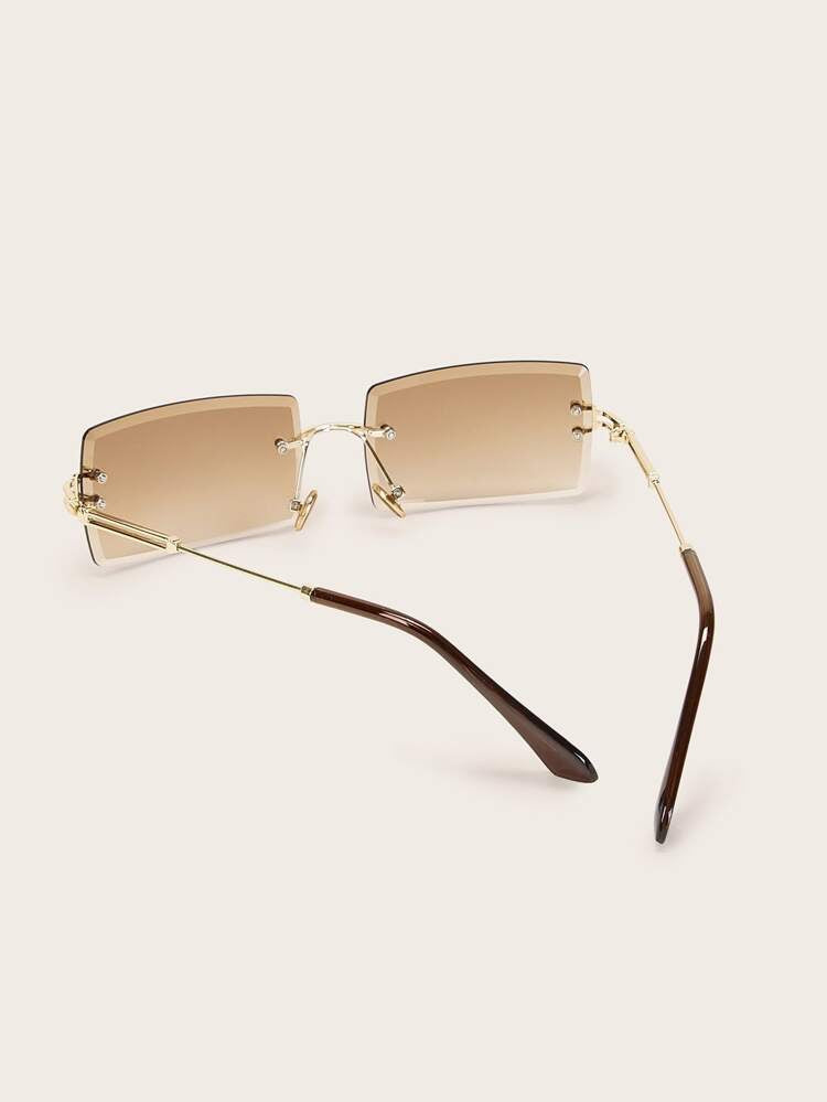 Rimless Square Frame Sunglasses - ggfiona